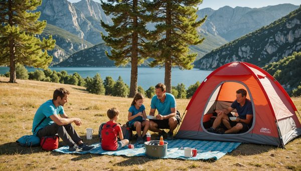 Camping au verdon pres du lac en famille